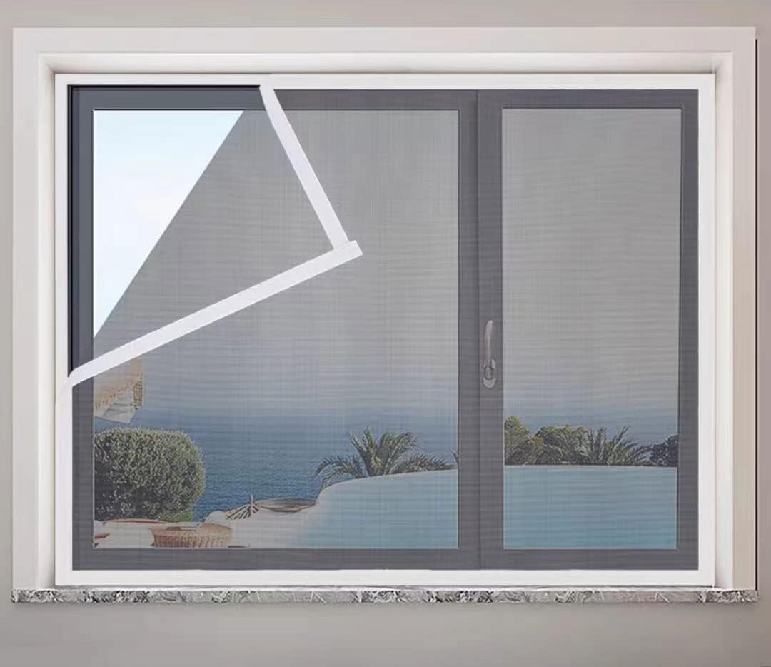125 x 155 cm, Window Screen Mesh Insect Mesh Screen Fly Mesh Roll Fly Mosquito Net Window Net Fly Screens for Windows and Door