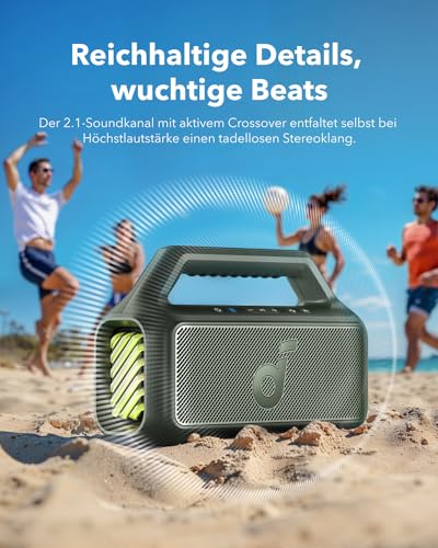 soundcore by Anker Boom 2 Outdoor-Lautsprecher, 80W, Subwoofer, BassUp 2.0 – Ansicht 3