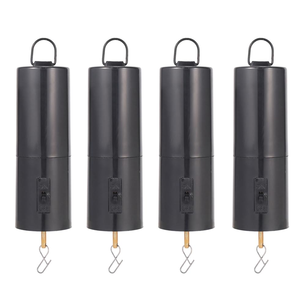 Aundhegrtt Hanging Black Rotating Motor for Spinner and Wind Chime Garden Decoration Accessories, Not Including Battery 4 Pack