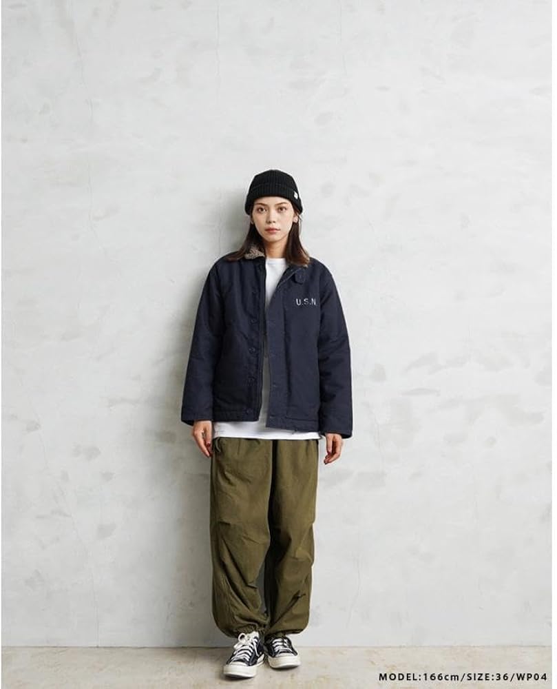 WAIPER] 米海軍 U.S.NAVY N-1 デッキジャケット U.S.Nステンシル - TAN