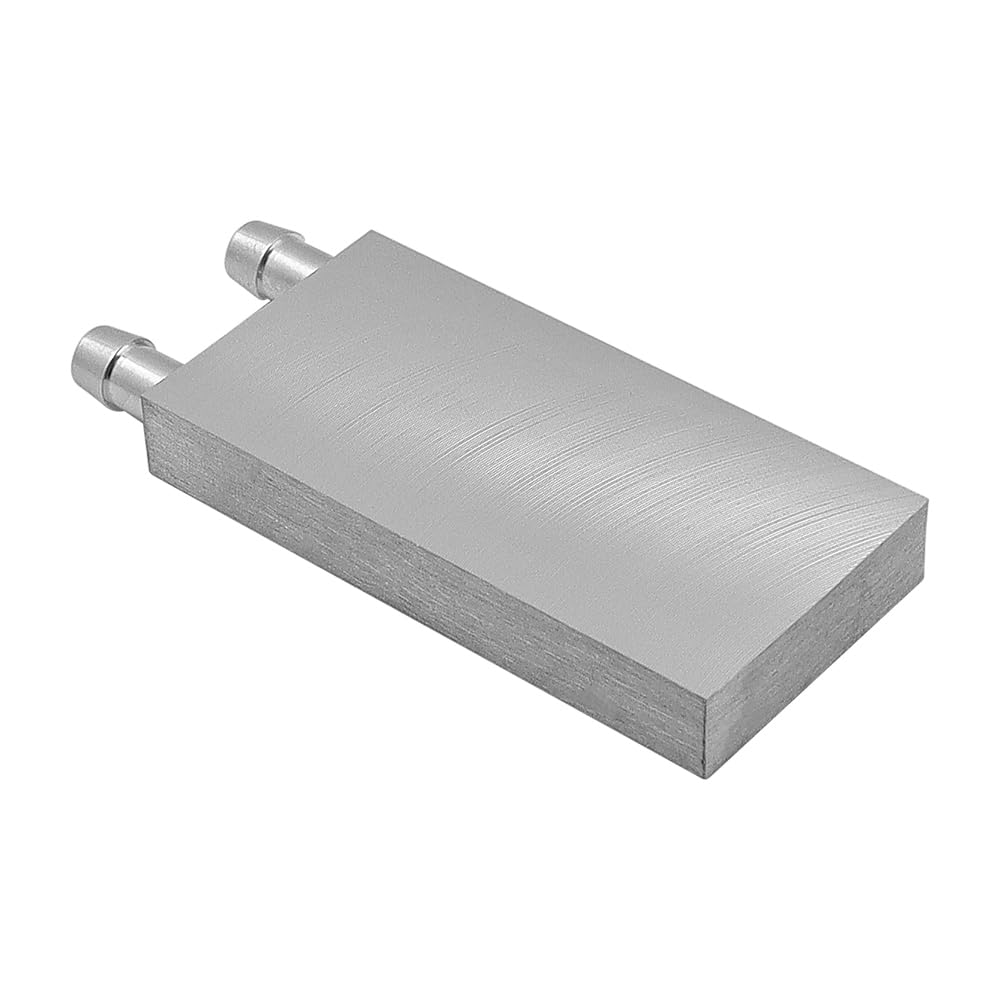 Bloque de refrigeración por Agua de Aluminio de 2 Piezas, Cabezal endotérmico intercambiador refrigerado por Agua de Aluminio para disipador térmico del radiador de gráficos de CPU (40 x 80 mm)