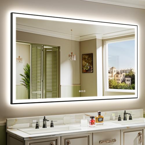 YEELAIT 72x40 Inch LED Bathroom Mirror with Lights (Front Lit