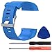 Bracelet de remplacement Cyeeson en silicone souple - Pour montre connectée Fitbit Surge Large bleu