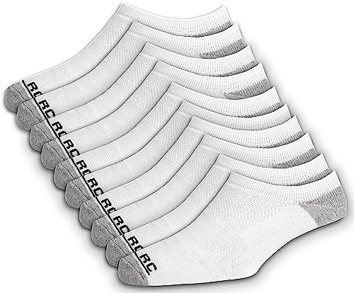 Image of RC. ROYAL CLASS Men No Show Ankle Socks for Men, Cushioned Towel Low Cut Casual & Sports Cotton Unisex Socks, Pack of 5 Pairs, Short Non /Anti-Slip Invisible Socks with Mesh Ventilation, Free Size