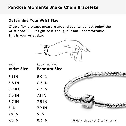 Pandora Jewelry Iconic Moments Snake Chain Charm Sterling Silver Bracelet, 6.3" #TOP6