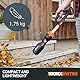 WORX Nitro 18V (20V MAX) Akku-Laubbläser, PowerShare, bürstenloser Motor 2.0, max. 209km/h Luftgeschwindigkeit, 2-Gang-Steuerung, nur bloßes Werkzeug, WG543E.9