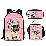 Ce sac à dos tendance est multifonctionnel. Il y a un sac à dos d'école, un sac à lungh et un sac à crayons qui peut convenir pour l'école, le shopping, les rendez-vous, les voyages, le camping, la conduite, etc. Peut être utilisé comme sac d'école, sac de tous les jours, sac à dos décontracté. Le sac à dos a des sangles réglables rembourrées qui le rendent confortable à porter.