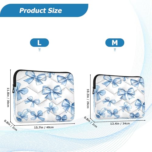 Funda para portátil ATTX 15-16 pulgadas azul con lazos miniatura 3