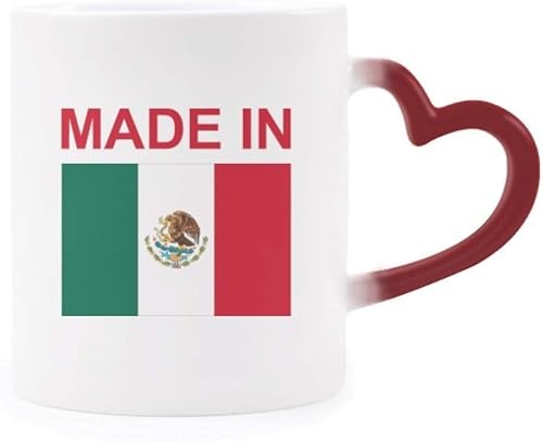 Hecho en México Country Love Taza sensible al calor Color rojo que cambia la taza del gres