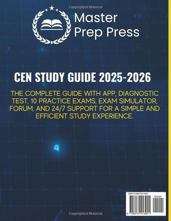CEN STUDY GUIDE: The complete guide with app, diagnostic test, 10 practice exams, exam simulator, forum, and 24/7 support for a simple and efficient study experience. - Image 2