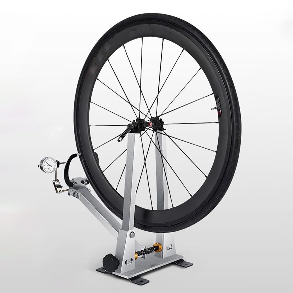 Kit De Reparación Y Alineación De Ruedas De Bicicleta Extraíble con Indicador De Cuadrante Y Herramienta De Ajuste De Llanta De Aluminio, Adecuado para 16-29 Pulgadas