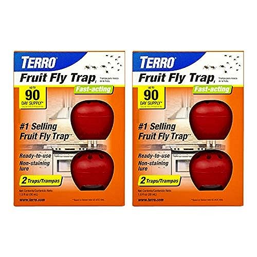 Terro Fruit Fly Trap 4 Traps + 180 Days Lure Supply
