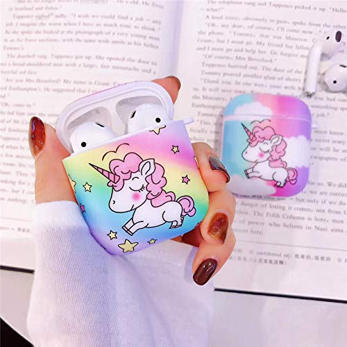 Silicone Case For Airpods ,Cute Cat Dog Animal Unicorn Protective Charging Cover Skin For Airpods 1 2 (Unicorn Case-A) #TOP1