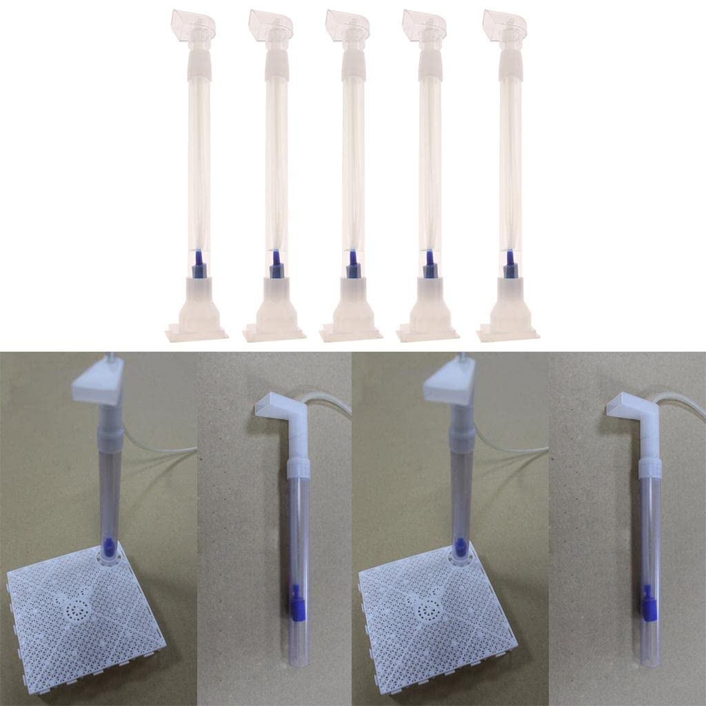 5 Placas de Filtro de Fondo para Acuario, Accesorio para Tanque de Fondo, Tubo de Entrada