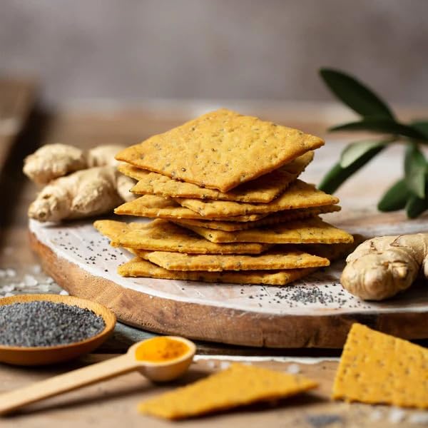 Galletas Turmeric crackers con semillas de amapola EMILIA FOOD LOVE 150g