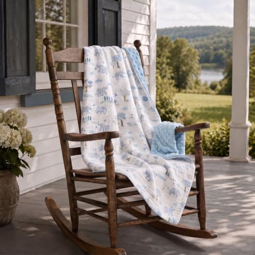 Image of GLLQUEN BABY Muslin Baby Blankets for Boys & Girls, 2-Layer Toddler Blanket