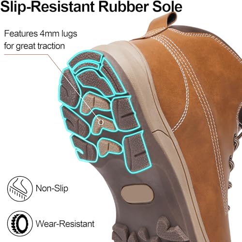 Mens Snow Boots Waterproof Winter Warm Fur Lined Shoes Non-Slip Insulated Outdoor Hiking Boot3