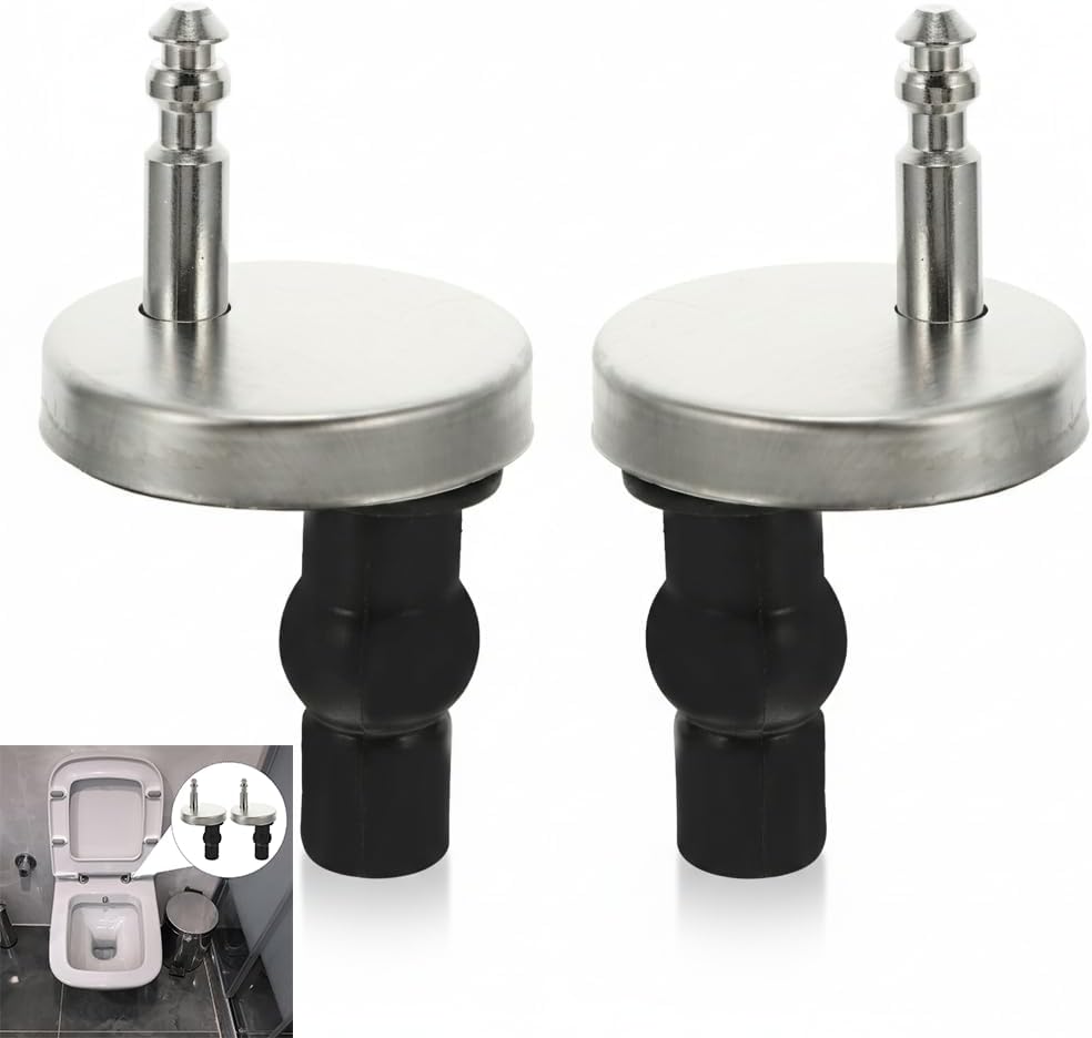 Housoutil Toilet Seat Hinge, 2PCS Quick Release Top Hinge Fixings, 45mm B Type Toilet Seat Fixings parts Screws for Secure Installation and Replacement