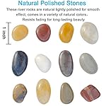 SACKORANGE 2 LB Aquarium Gravel River Rock - Natural Polished Decorative Gravel, Small Decorative Pebbles, Mixed Color Stones,for Aquariums, Landscaping, Vase Fillers (32-Oz)