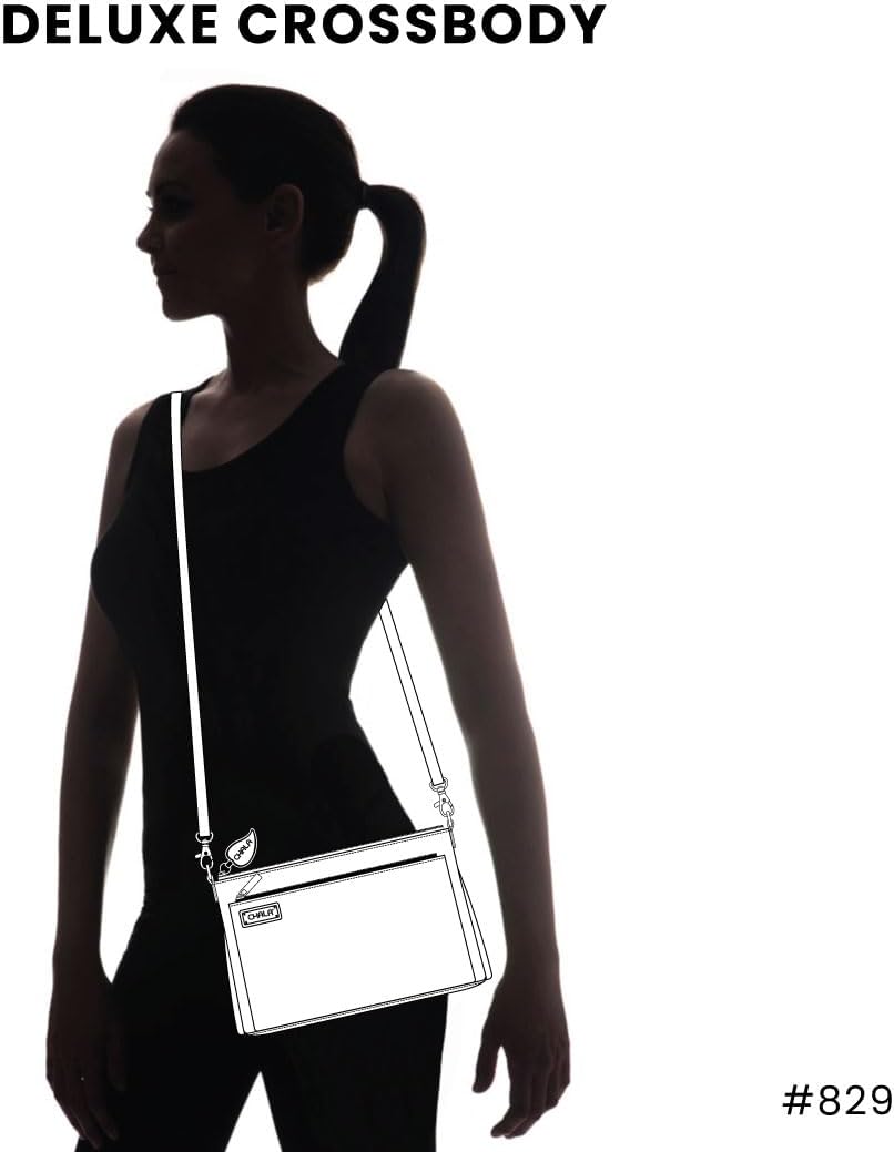 CHALA RFID Protected Vegan Leather Deluxe Crossbody Bag with Adjustable Straps - Image 5
