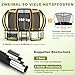 Devoko Trampolin Outdoor Ø 228/305/366/427 cm, GS-Zertifikat, Kindertrampolin Gartentrampolin mit Sicherheitsnetz, Rundes Riesentrampolin mit Leiter und Schuhbeutel