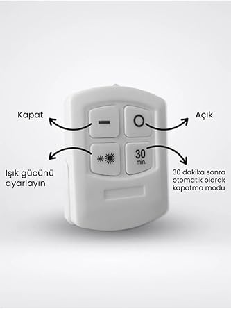 3lü Kumandalı Kabin Led Set Gece Lambası HeroLed Mutfak Tezgah Altı Dolap İçi Kabin Altı Banyo Aydınlatması [Enerji Sınıfı A]