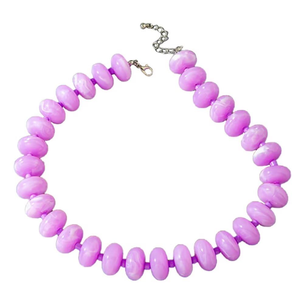 Collier grosses perles réglable pour sublimer vos robes légères d'été