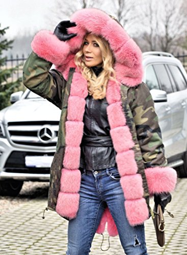 Roiii Women Military Winter Casual Outdoor Coat Hoodie Jacket Long Trench Par Black Small / 4 - Thumbnail 7