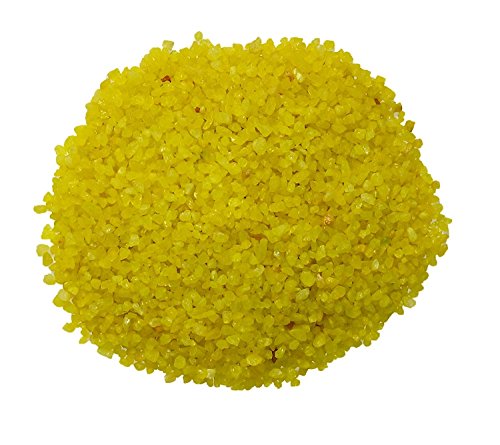 Image of Maalavya Sugar Size Crystal Sand for Home and Garden Decor, Aquarium Substrate (Yellow, 5 Kg)