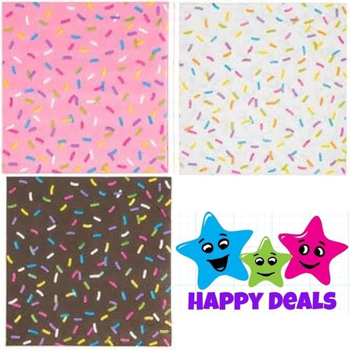 Donut Sprinkles Napkins | 50 Pack | 2 Ply Disposable | Sweet Treats Cupcake Party Supplies - Image 3