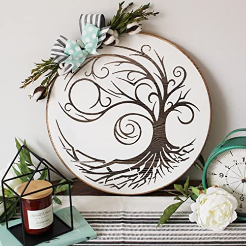 Tree Stencils Tree Of Life Stencil For Painting On Wood Airbrush Natural Plants Small Palm Tree Drawing Templates For Canvas Wall Floor Decor Diy Art Crafts And Decorations (12Pcs 5.9In Tree) #TOP3