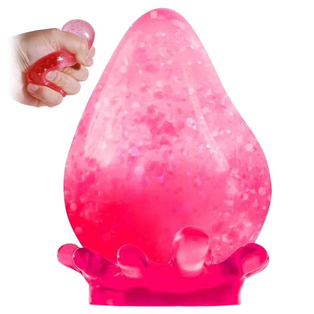 AEUXZO Water Drop Fidget Stress Ball,Cool-to-the-touch soft rubber stress-relief toy,Relieve anxiety and stress small gifts for festive parties,pink