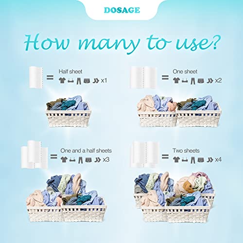 Laundry Detergent Sheets,Eco Friendly Washer Soap Strips, Plant Based Liquidless Formula, Zero Waste For Home Dorm Travel Camping & Hand Washing Clean No Waste Fresh Scent (60 Sheets) #TOP3