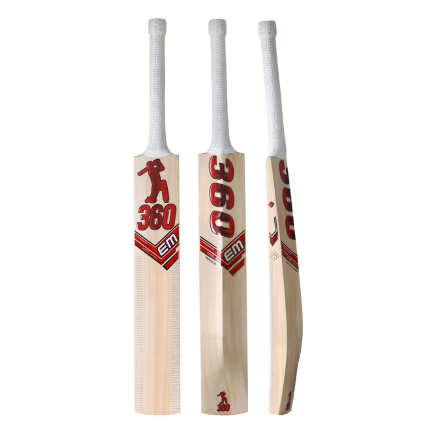 EM 360 Bold Kashmir Willow Cricket Bat | Grade Kashmir Willow | 360° Profile | Semi-Oval Handle | Premium Cricket Bat for Leather Ball Practice & Club Matches-image-17