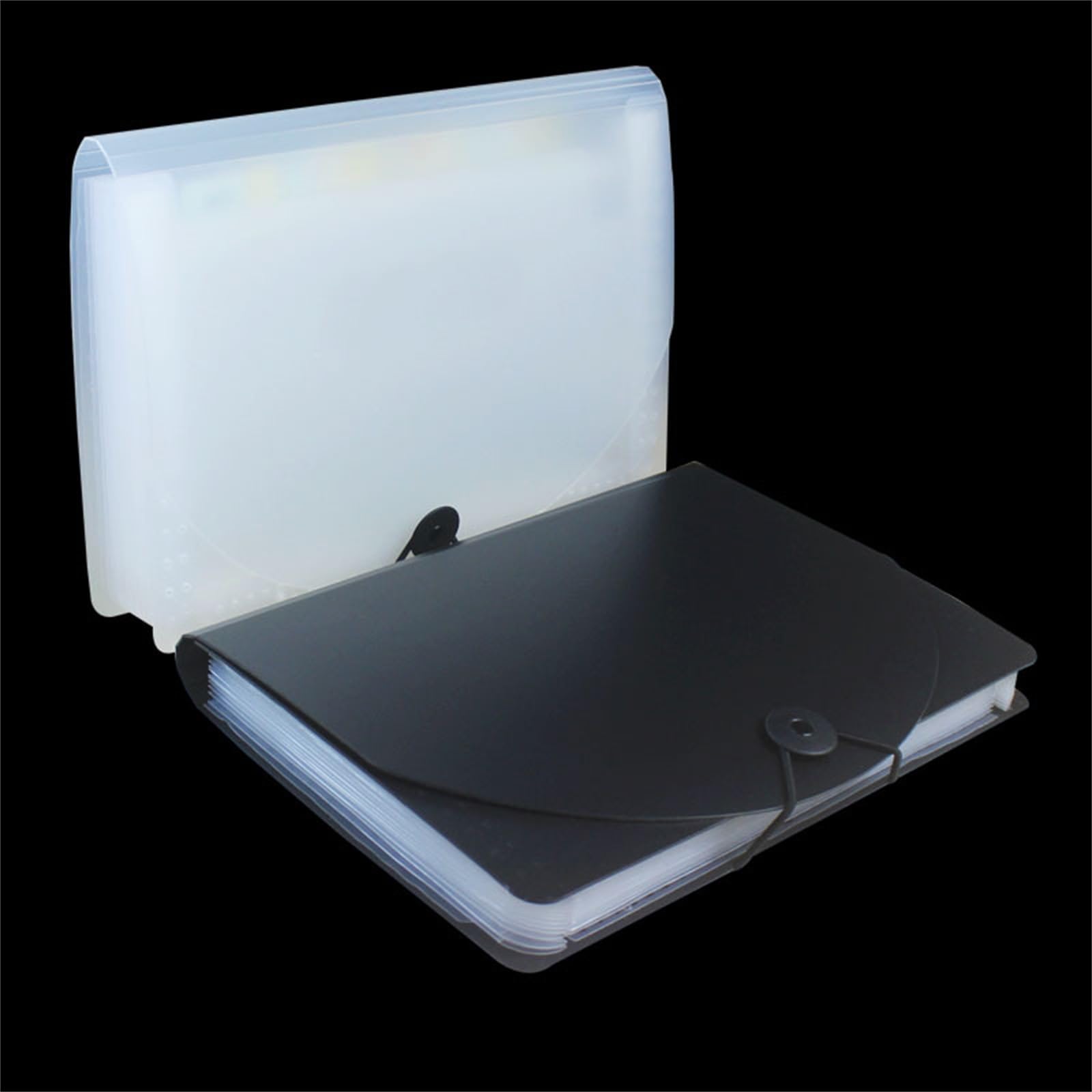 Carpeta Bolsa de órgano pie A5 for estudiantes, bolsas con Clip for almacenamiento identificación facturas y archivos para Almacenamiento de Archivos(Schwarz)