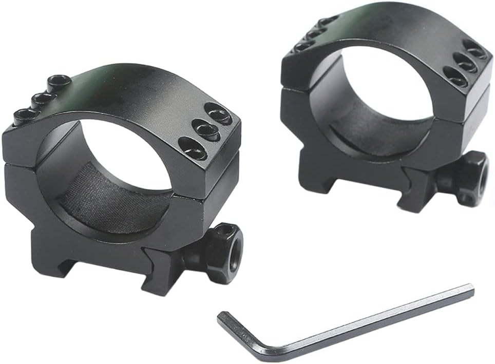 MIZUGIWA Scope Mount Rings 30mm Heavy Duty Low Profile 6 Bolts fit 20mm Picatinny Rail w/Hex Wrench 2-Piece