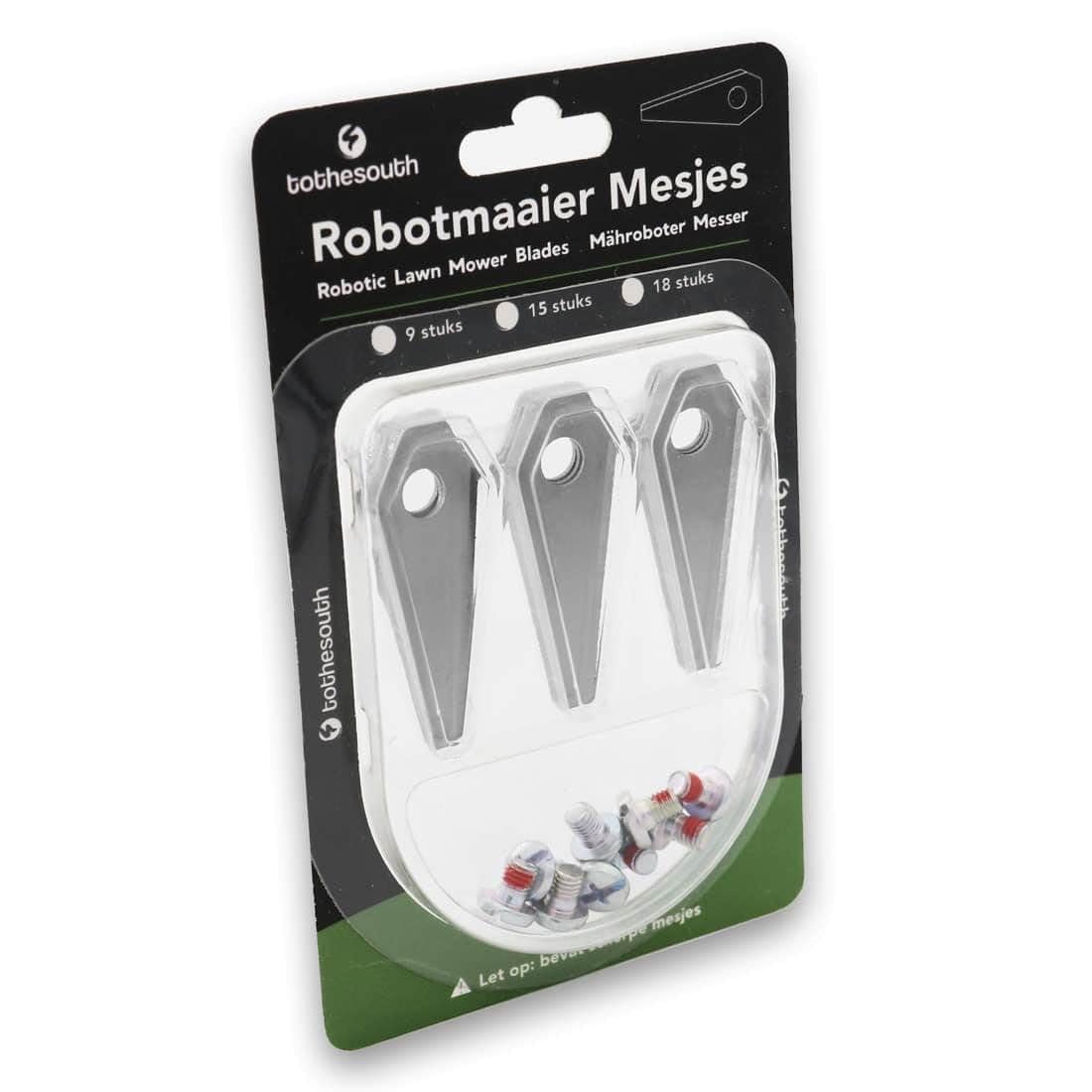 60x To the South® Robot cortacésped Cuchillas de acero adecuado para Bosch Indego S+ 500 (Connect) - 60 unidades