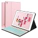 Keyboard Case iPad 9.7 2018(6th Gen) - iPad 9.7 2017(5th Gen) - iPad Air 2&1 - iPad Pro 9.7-7 Colors Backlit Detachable Keyboard - PU Leather Stand - iPad Keyboard Case, (Rose Gold, 9,7)