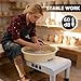 14in Pottery Wheel for Adults, 350W Professional Clay Machine with 2-Level Adjustable Height (7.8