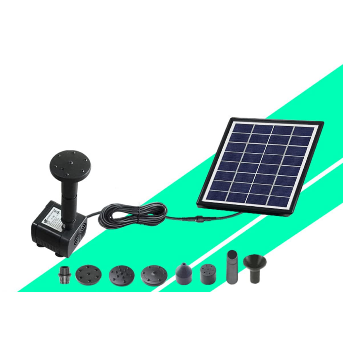 Hemobllo Fontana Efficiente Laghetto Giardino Solare per Galleggiante da e Massimo Pompa Abs Flusso 300l/h Ossigenazione Decorazione Esterna