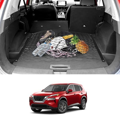 Trunk Organizer Cargo Net For Nissan Rogue Sport 2017-2022 - Mesh Storage For Groceries & Gear