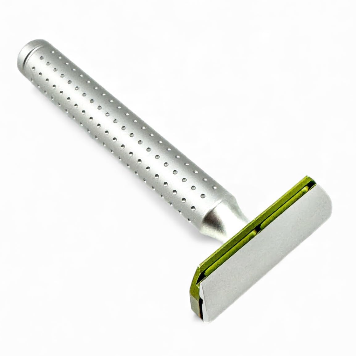 Parker Safety Razor - AeroShave - Rasoio di sicurezza a doppio bordo in alluminio con 5 lame - Angolo di 35 ° con esposizione della lama di precisione - Per uomini e donne - Aggressività lieve