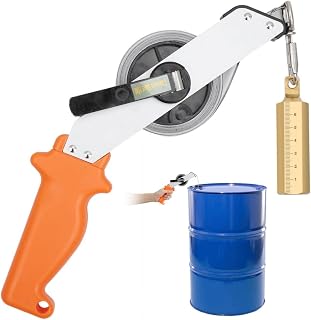 Heavy Duty Oil Gauging Tape, Sturdy Steel 33 Ft Sounding Tape, Oil Tank Depth Measuring Tape With Brass Plumb Bob For Water, Oil