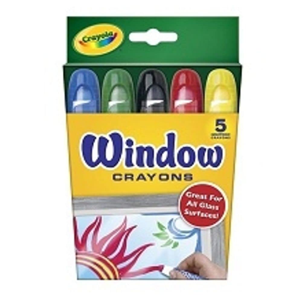 Washable Window Crayons, Assorted 5 count
