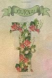  T Journal: Vintage Floral Journal - personalized monogram initial T - blank lined diary notebook