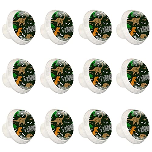 Boutons d'armoires de cuisine vert dinosaure pour commode - 2