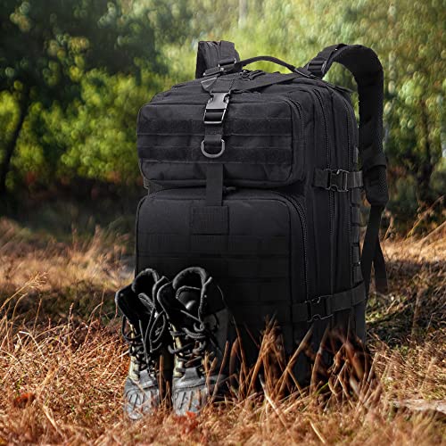 EMDMAK Military Tactical Backpack, 42L Large Military Pack Army 3 Day Assault Pack Molle Bag Rucksack for Outdoor Hiking Camping Hunting - Thumbnail 6