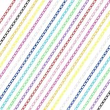 Colorful Plastic Jewelry Chains, Generic Acrylic Linking Rings 22 Strands 15 inch Curb Chain Links for Eyeglasses Purse Chains Necklace Earring Jewelry Making DIY Making Kit Mixed Candy Colors