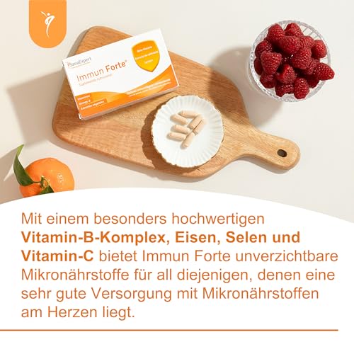 SanaExpert® Immun Forte – Vitamin-Komplex und Mineralien zur Unterstützung des Immunsystems, Omega-3-Fettsäuren, Beta-Glucan, Ringelblumen-Extrakt, Lycopin und Lutein, 90 Kapseln (69 g)