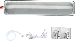Condensate Drain Pans, Galvanized Air Conditioner Drip Pan, Central Air Conditioning Fan Coil Drain Pan for Window AC and Split Air Conditioner Heat Pumps(106x12cm(41.7x4.7in))